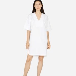 BLACK Everlane cotton poplin mid-sleeve dress